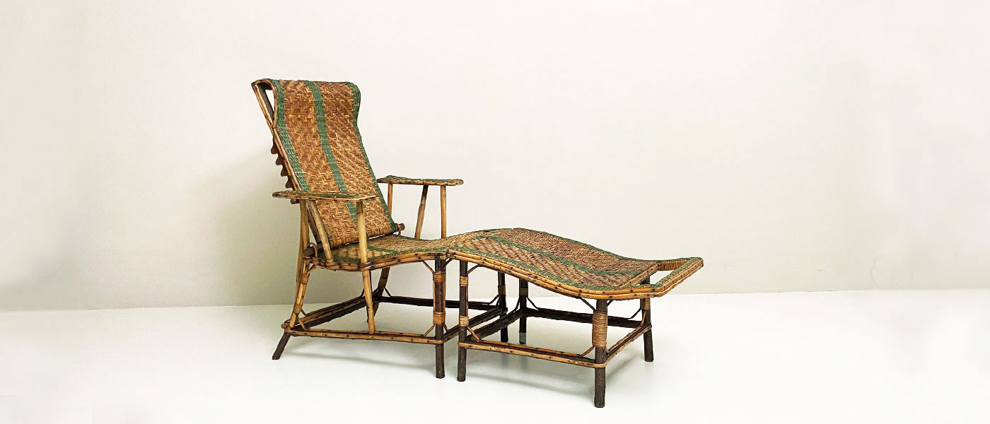 chaise longue vintage in midollino francia anni40 064 SE (1)